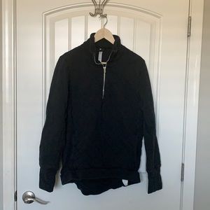 Lululemon black quilted half zip pullover
